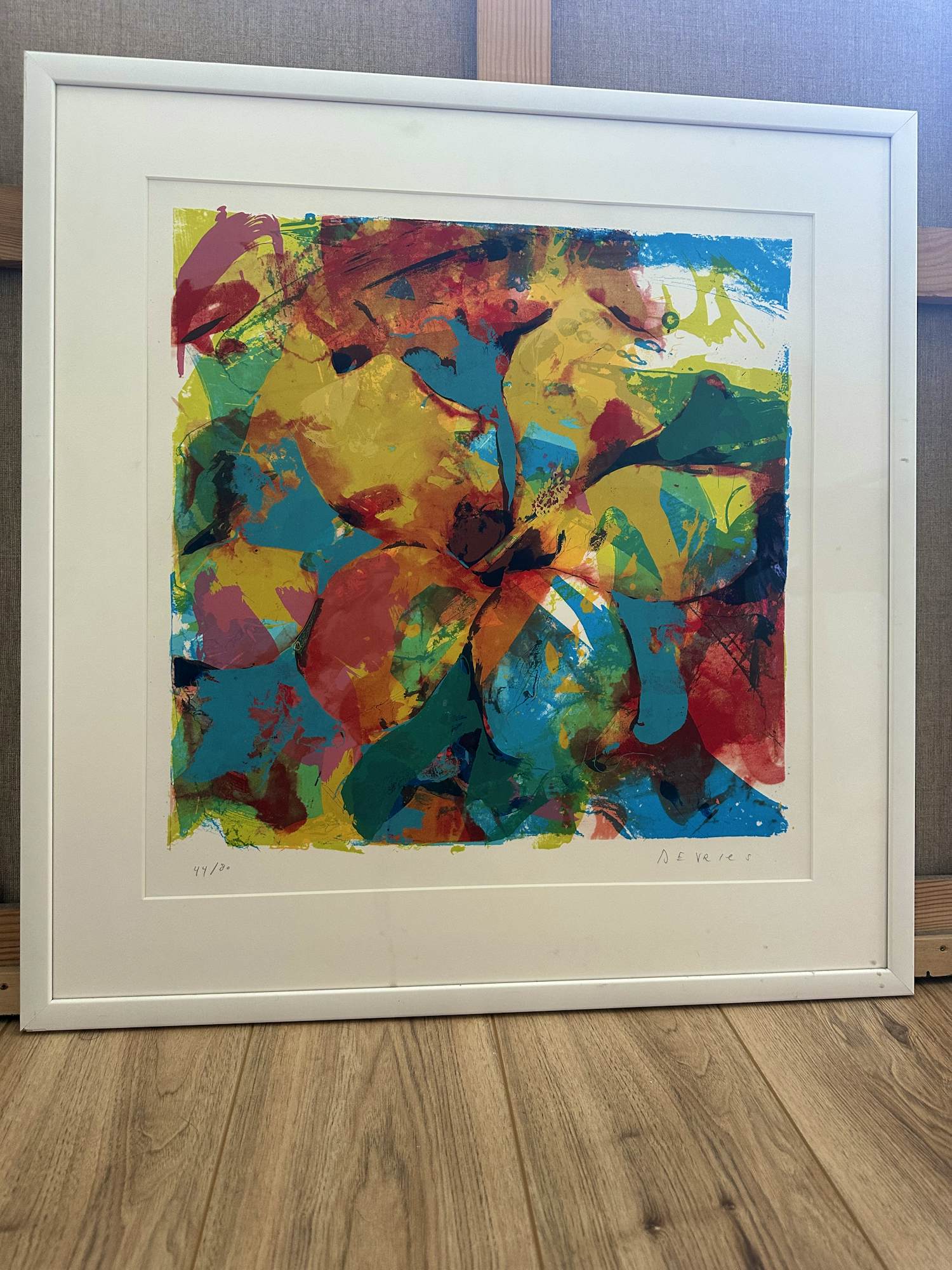 Paul de Vries - Serie van 3 zeefdrukken van bloemen verkocht voor € 60!
