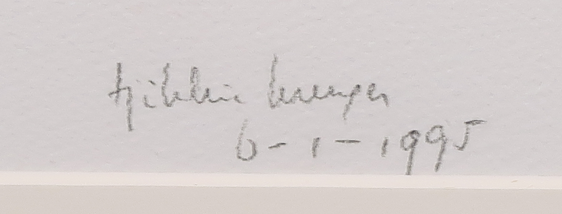 Tjikkie Kreuger - Potlood en aquarel, Een eeuwig leven hebben wij allemaal (...) - Ingelijst kopen? Bied vanaf 80!