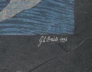 Geertje Briels - Houtdruk op geschept papier, Maximaal drijfvermogen kopen? Bied vanaf 1!