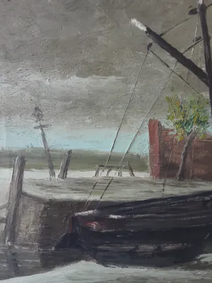 Niet of onleesbaar gesigneerd - Havenzicht - Boten aan de Steiger kopen? Bied vanaf 1!