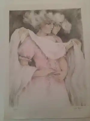 AcheterColette Deyme - Litho, Titel, Deux femmes en rose. (Twee vrouwen in het roze )? Enchérissez de 35!