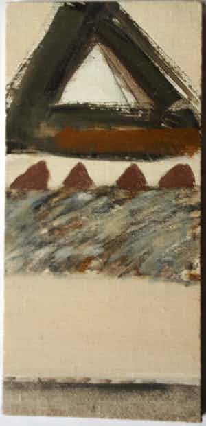 Christiaan Paul Damste - Driehoek met hutten verkocht voor € 100!