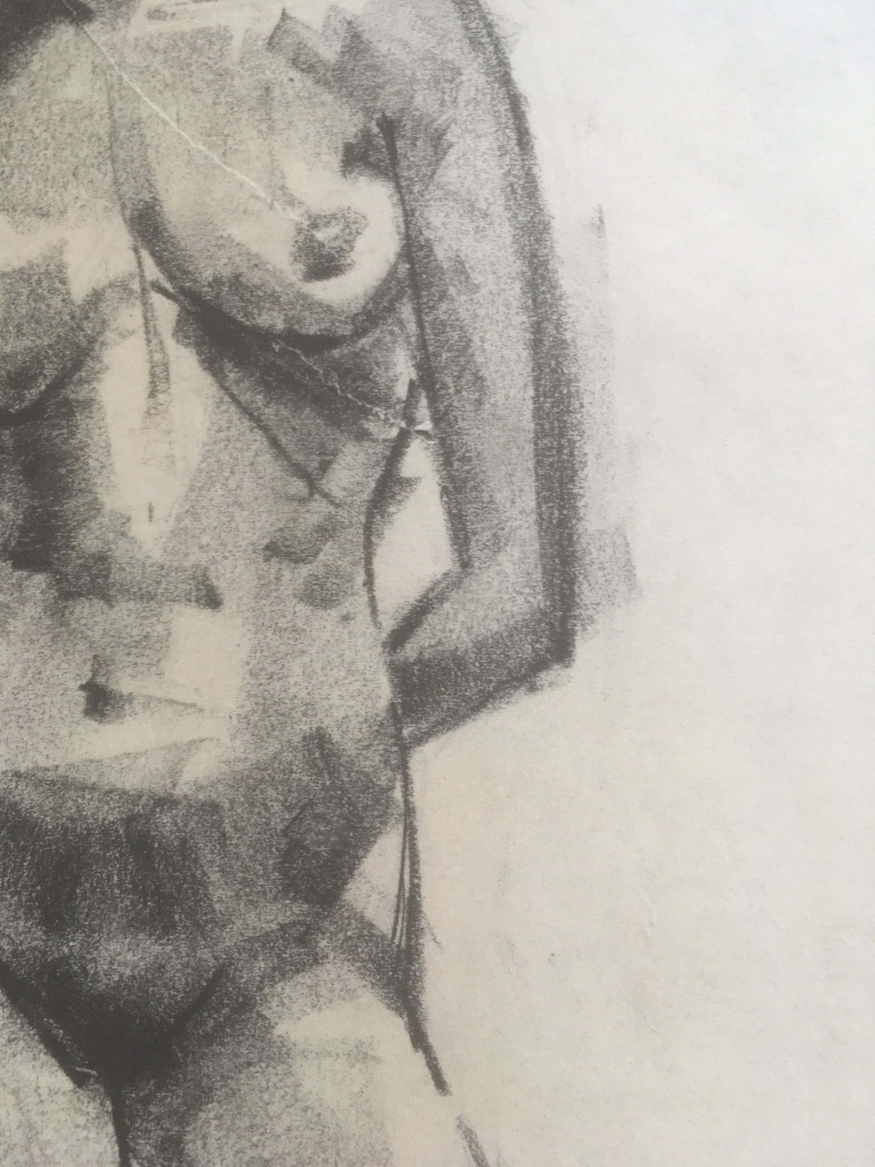 Niet of onleesbaar gesigneerd - Naakt Houtskool op papier kopen? Bied vanaf 1!