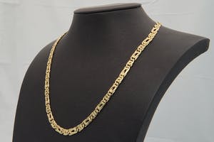 2544a - Fraai 18 karaats geel-gouden "Scroll" ketting - karabijnslot - gekeurd kopen? Bied vanaf 600!