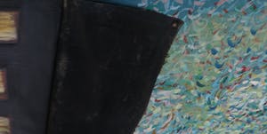 Chris van Geest - Collage/olieverf op doek (op paneel), Eerste vakantiedag - Ingelijst (Zeer groot) kopen? Bied vanaf 150!