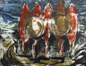 Irene Joffroy - Landschapje in olieverf op papier kopen? Bied vanaf 1!