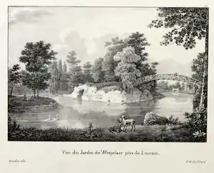 Jean Baptiste Madou - Litho, Vue du Jardin de Wespelaer près de Louvain verkauft für € 20!