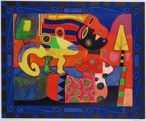 Clemens Briels - Zeefdruk, Un medio dia... - Ingelijst (Groot) kopen? Bied vanaf 80!