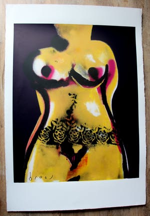 Herman Brood - Grote zeefdruk: Torso kopen? Bied vanaf 395!