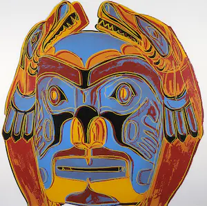 Andy Warhol - Northwest Coast Mask uit de serie Cowboys & Indians - Ingelijst (Groot) kopen? Bied vanaf 1!