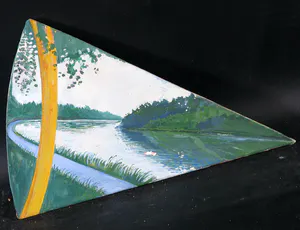 Chris Dagradi - Olieverf op doek op paneel, Schiekanaal kopen? Bied vanaf 1!