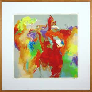 Peter Munnik - Zeefdruk, Zonder titel 1 (g) - Ingelijst verkocht voor € 40!