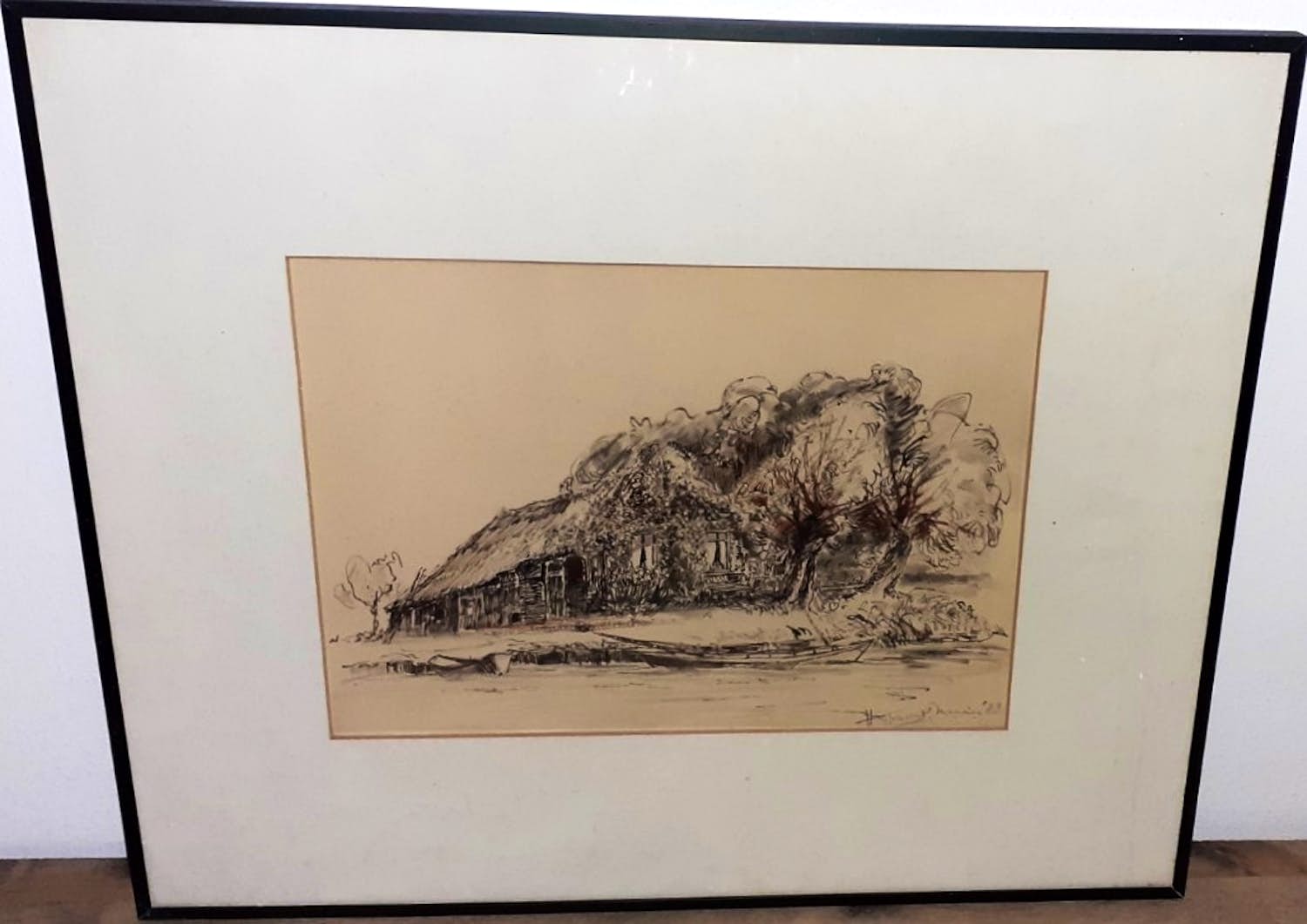 Niet of onleesbaar gesigneerd - Boerderij Aan Het Water 1988 kopen? Bied vanaf 1!