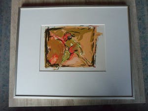 Yvonne van Eyden - Leunend Figuur - gesigneerde zeefdruk - 1987 kopen? Bied vanaf 20!