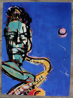 Herman Brood - Zeefdruk: Het bandje (de saxofonist) - 1990 kopen? Bied vanaf 395!