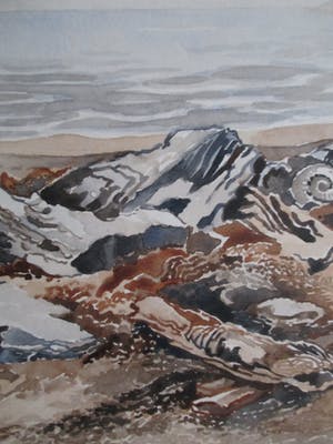 Thijs Mauve - Aquarel strand van Cornwall kopen? Bied vanaf 45!