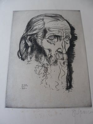 Sepp Frank - Ets. Titel. "Apostel Markus". kopen? Bied vanaf 15!