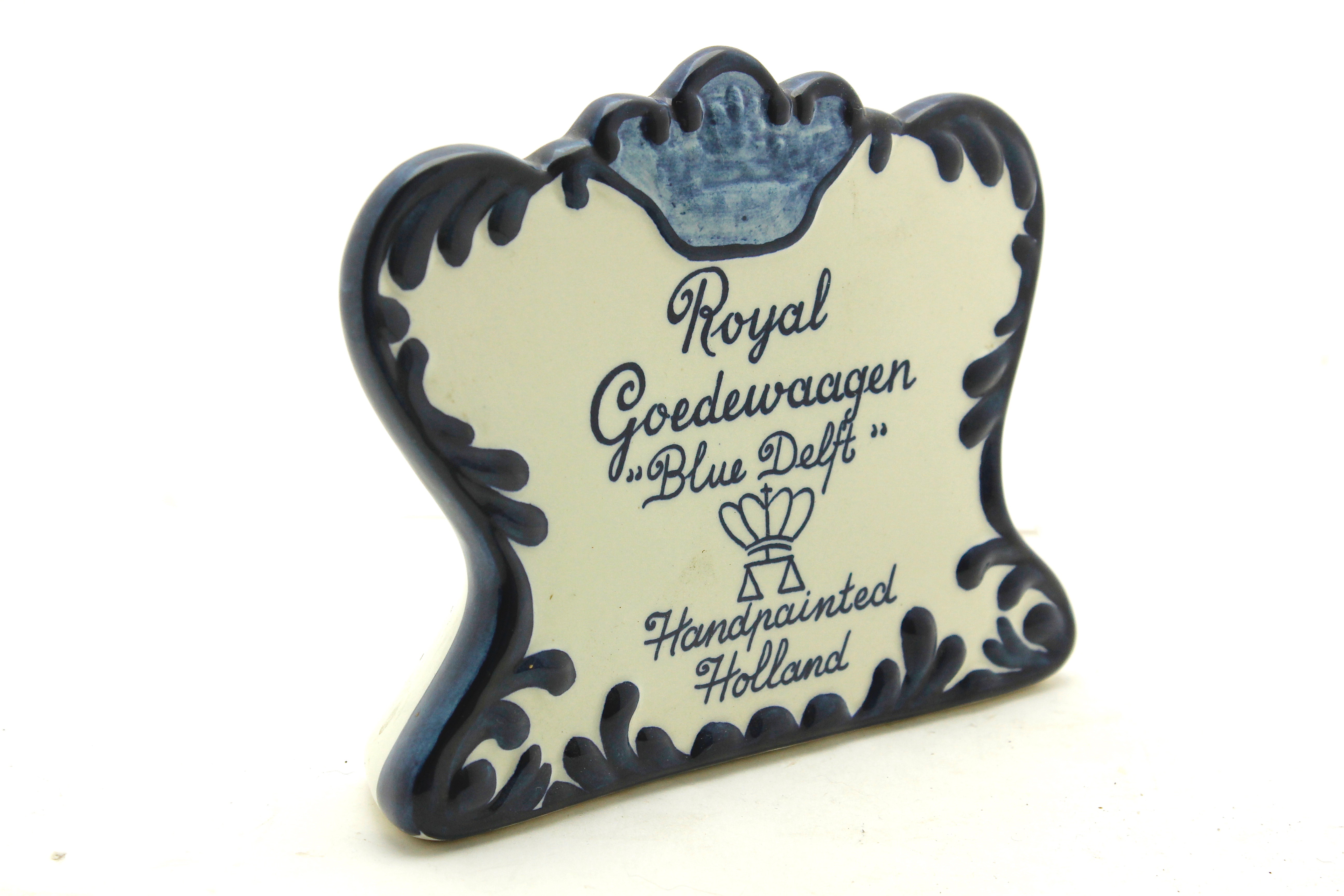 Royal Goedewaagen - Originele keramische reclame display 'Blue Delft' - 1950's kopen? Bied vanaf 19!