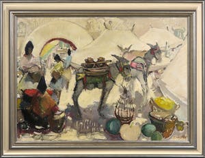 Willem Jilts Pol - Olieverf op doek, Ezeltjes - Ingelijst kopen? Bied vanaf 250!