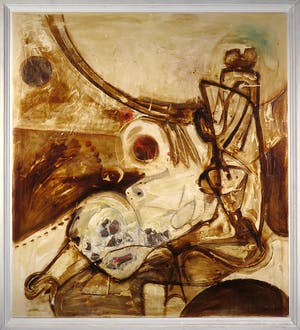 Jack Harden - Gemengde techniek op board, Weemoedige herinnering - Ingelijst (Zeer Groot) kopen? Bied vanaf 1!