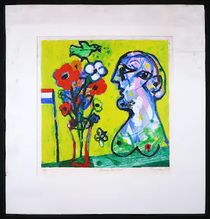 Hans Truijen - Zeefdruk, Bloemen voor Gea kopen? Bied vanaf 1!