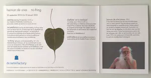 herman de vries - Kunstenaarsboek - Gesigneerd met opdracht - Diversen - Totaal 14 items kopen? Bied vanaf 150!