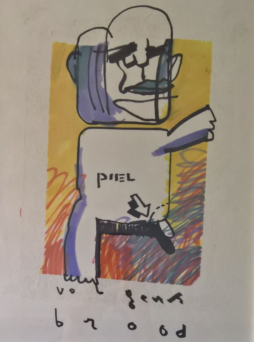 Herman Brood - Piel volgens brood verkocht voor € 695!