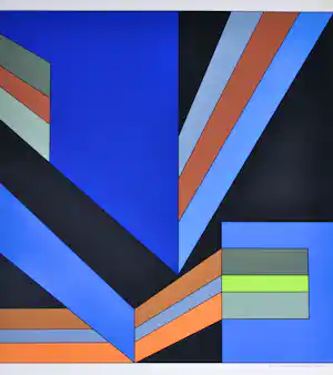 Guy Vandenbranden - Abstracte compositie - gesigneerde zeefdruk vendu pour 250€ !