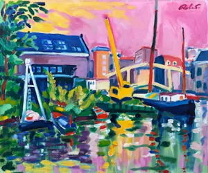 Roland van de Berg - Stadsgezicht Amsterdam, Prinsen-eiland kaufen? Bieten Sie von 150!