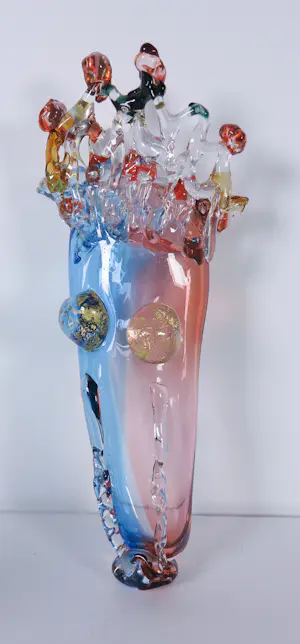 Yvon Trossèl - Drie kleurrijke en speels gevormde glasobjecten kopen? Bied vanaf 70!