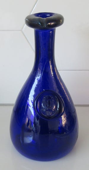 Holmegaard - Cobalt blauw Viking fles karaf ontwerp Ole Winther in 1955 kopen? Bied vanaf 36!