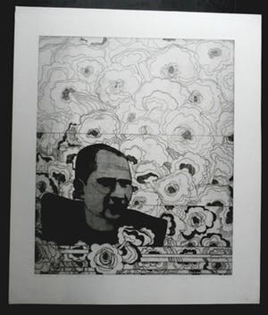 Kees Spermon - ets/aquatint: portret Kees Franse - 1967 kopen? Bied vanaf 45!