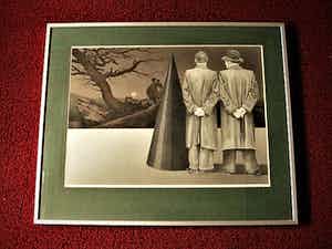 Haye Gemser - Grote & Intrigerende orig Gouache "Zwei manner den Mond betrachtend" gesigneerd verkocht voor € 30!