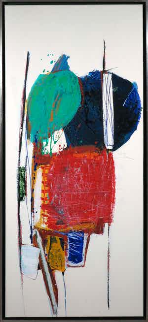 Arty Grimm - Olieverf op doek, Zonder titel - Ingelijst (Zeer groot) verkocht voor € 400!