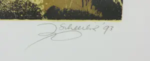 Niet of onleesbaar gesigneerd - Litho, Zonder titel kopen? Bied vanaf 1!