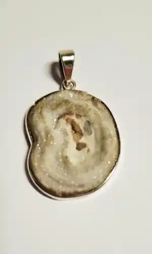 Nieuwe zilveren hanger met kristalagaat kopen? Bied vanaf 40!
