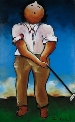Theo Broeren - Acryl op doek, Golf 2 (Zeer Groot) kopen? Bied vanaf 1!