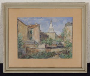 Jan Nolte - Montmartre - 1955 - pastelkrijt en aquarel op papier kopen? Bied vanaf 20!