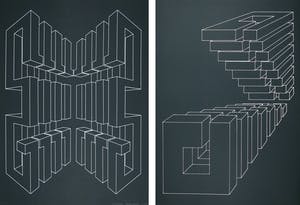 Harry Karssen - Lot van twee zeefdrukken, Z.t. Abstractie kopen? Bied vanaf 1!