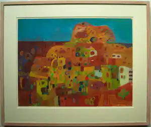 Ernst Vijlbrief - Ingelijste gouache , Ibiza – 1957 – Lijst, 70½ x 84½ cm verkauft für € 180!