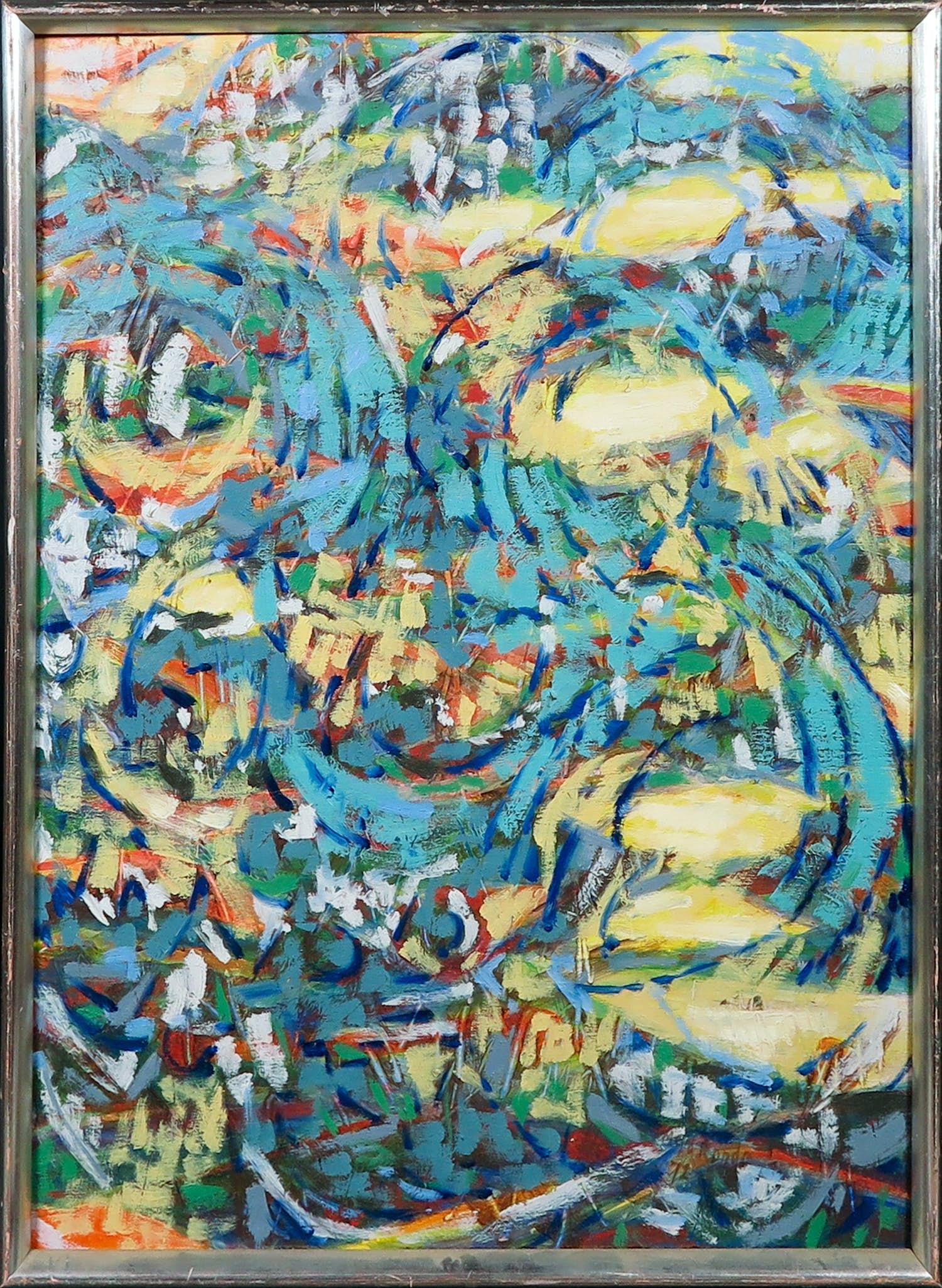 Maria de Ronde - Olieverf op doek, Abstracte compositie - Ingelijst kopen? Bied vanaf 100!