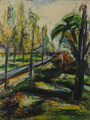 Antoine van der Pas - Acryl op paneel, Herfstlandschap - Ingelijst (Groot) kopen? Bied vanaf 60!