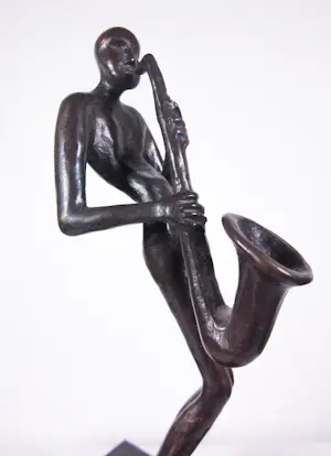 Corry Ammerlaan - Bronzen beeld, Saxofoonspeler kopen? Bied vanaf 70!