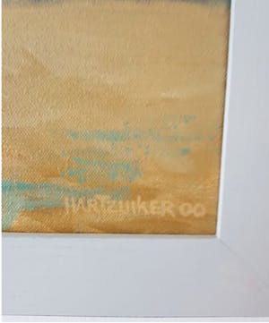 Niet of onleesbaar gesigneerd - Modern mysterieus mistig landschap - olieverf op doek -vanaf 1 euro- kopen? Bied vanaf 1!
