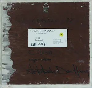 Chris Dagradi - Keramiek wandobject, Tegel met rivier en huizen kopen? Bied vanaf 100!