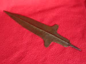 Brons (Onbekend) - Bronzen speerpunt. verkocht voor € 35!