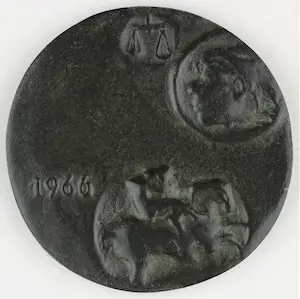 Eric Claus - Penning, brons: 150 Jaar Koninklijk Penningkabinet, 1966 kopen? Bied vanaf 70!