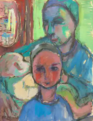 Stien Eelsingh - Gouache, Staphorster moeder met kinderen verkauft für € 3500!