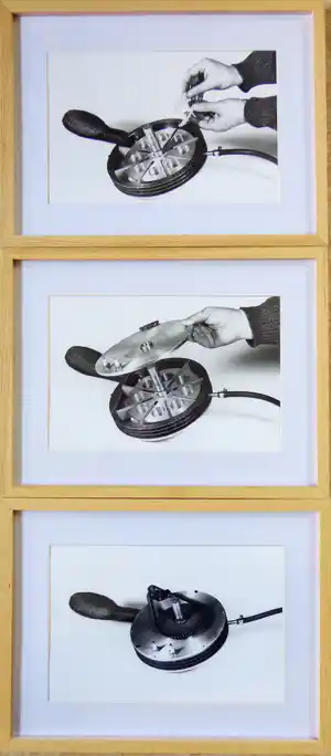 Panamarenko - PASTILLES / LOT VAN 3 ORIGINELE FOTO'S / 3x 32x42cm / KADER verkocht voor € 95!