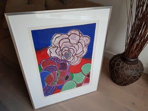 Corneille - Laatste keer!: Mounira a la fleur, zeefdruk 118/200, gesigneerd kopen? Bied vanaf 275!